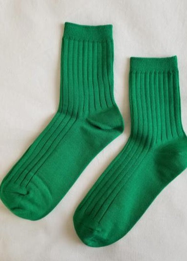 Her Socks in Kelly Green