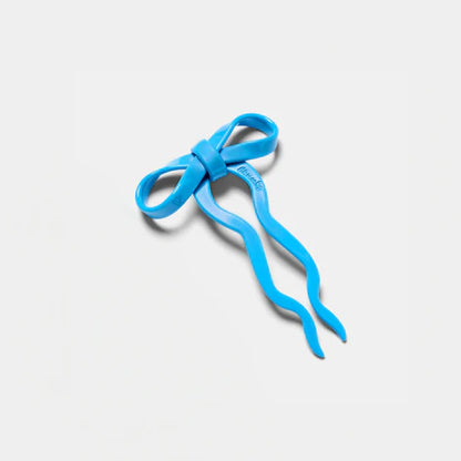 Large Bow Hairpin in Blue