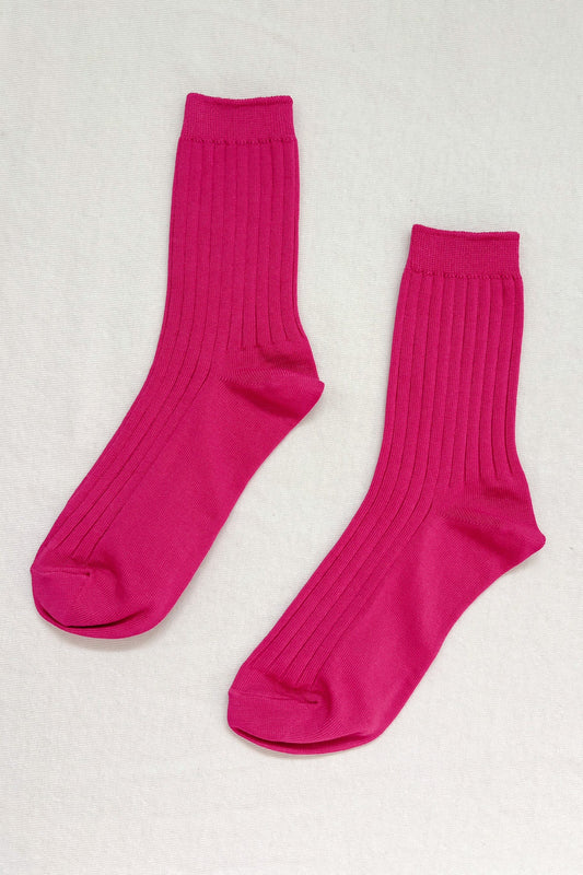 Her Socks in Fuchsia