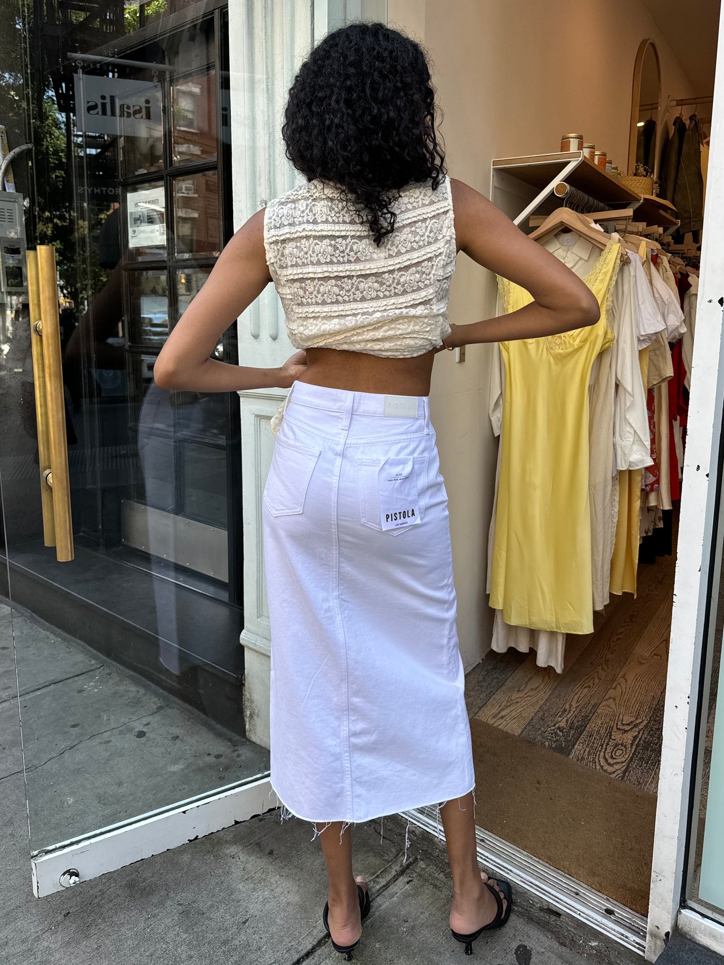 Alice Midi Skirt in White