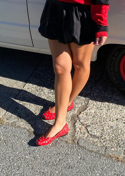 Bailarina Stud Flats in Red