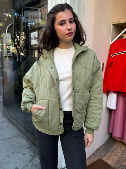 Alisa Quilted Jacket in Olive