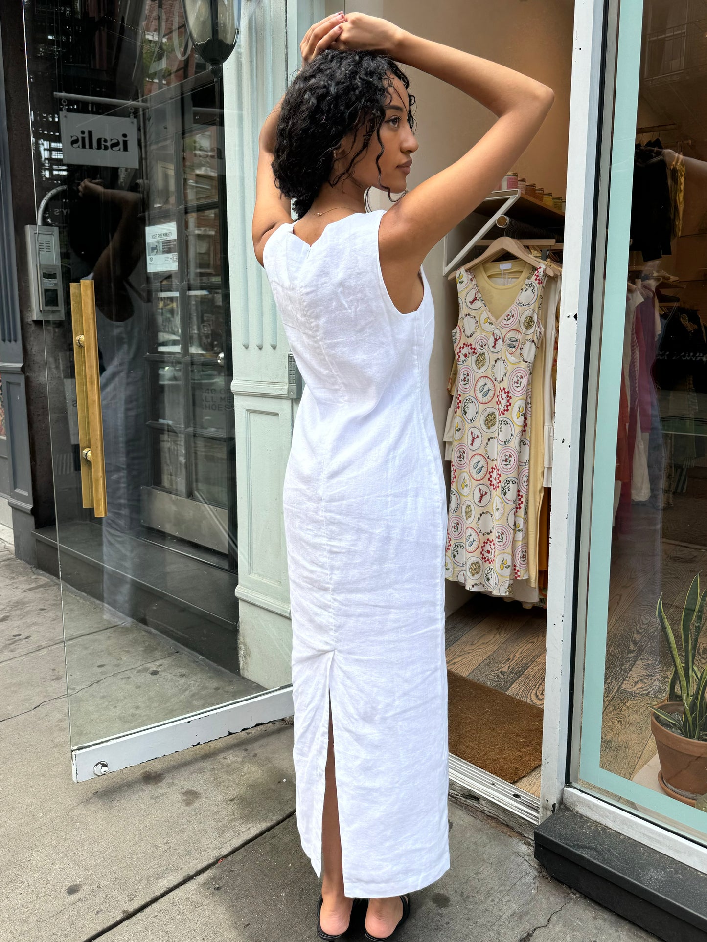 Alice Midi Dress in Ivory