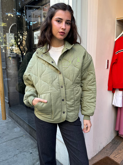 Alisa Quilted Jacket in Olive