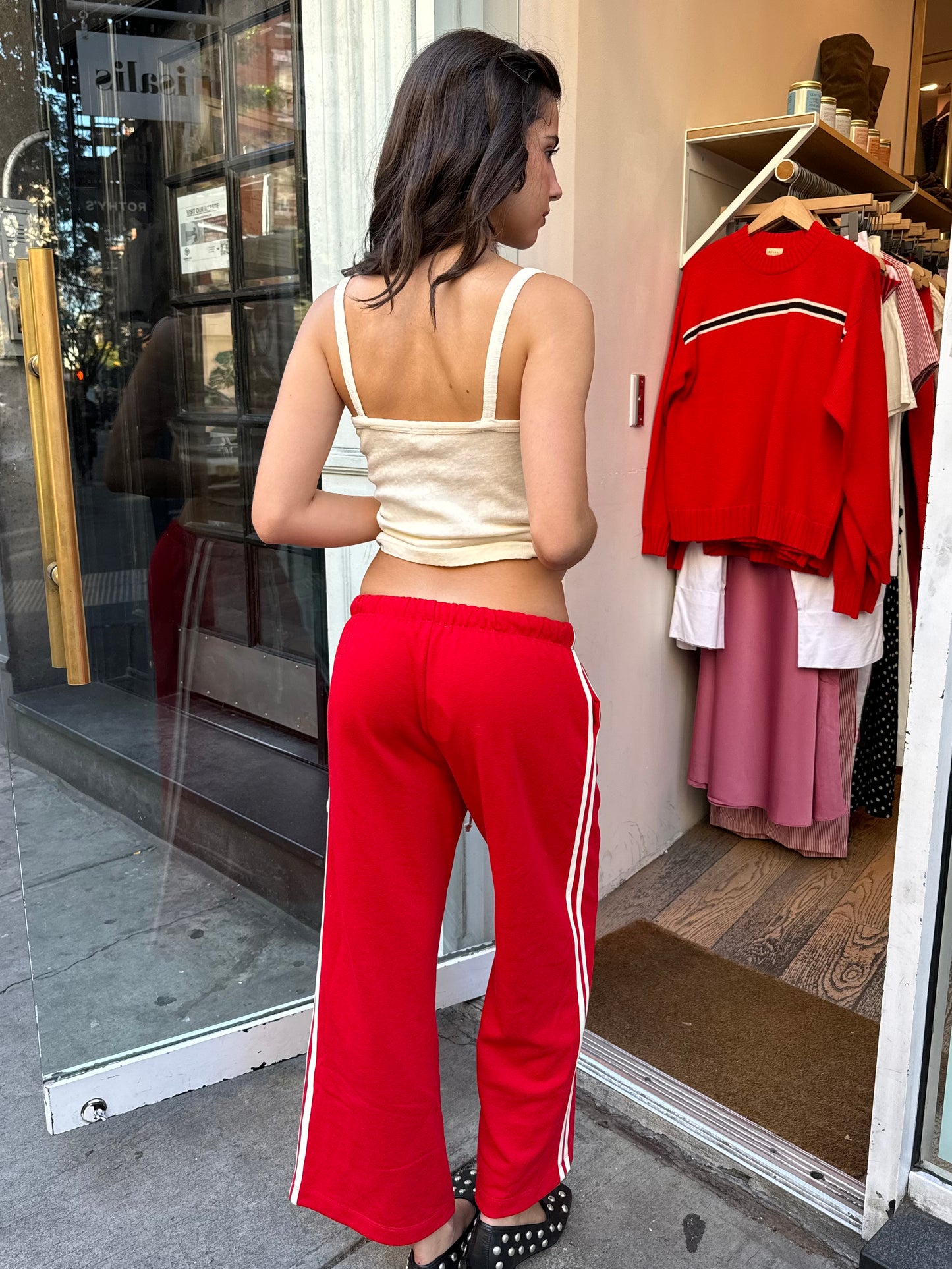 Kristen Jersey Pants in Red