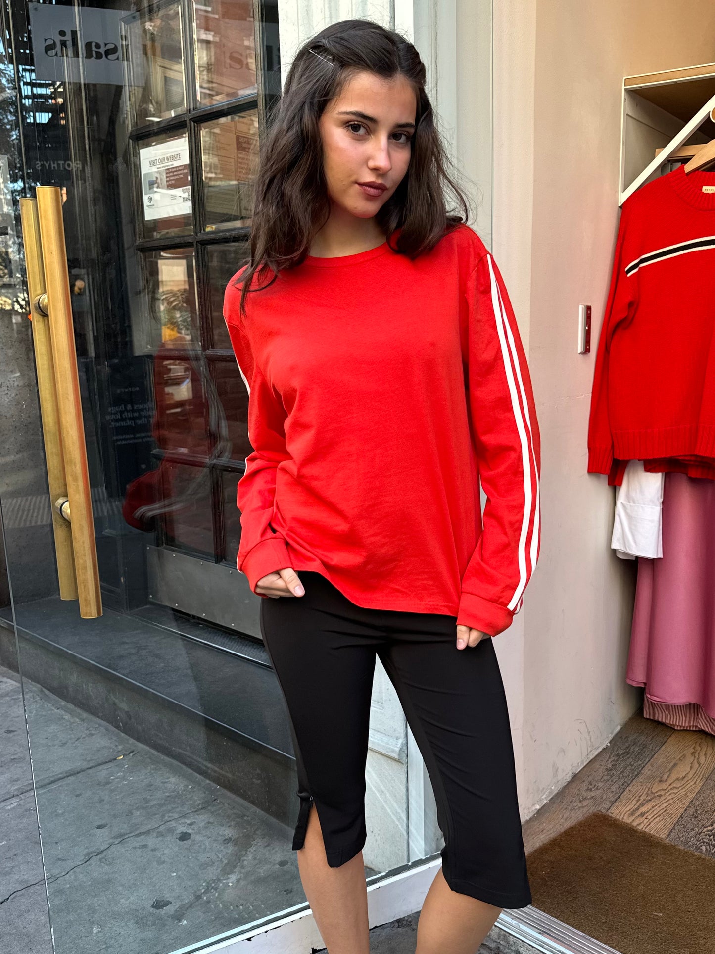 Sophie Jersey Long Sleeve in Red