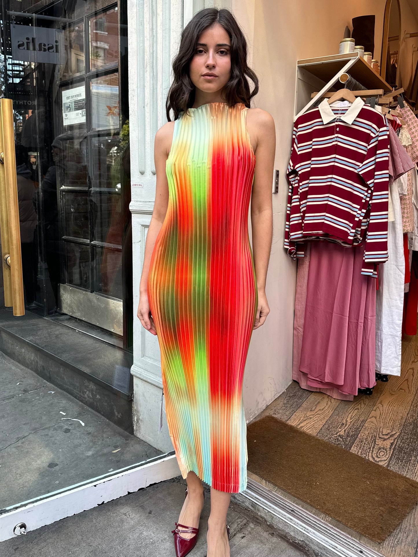 Wave Tank Dress in Veil