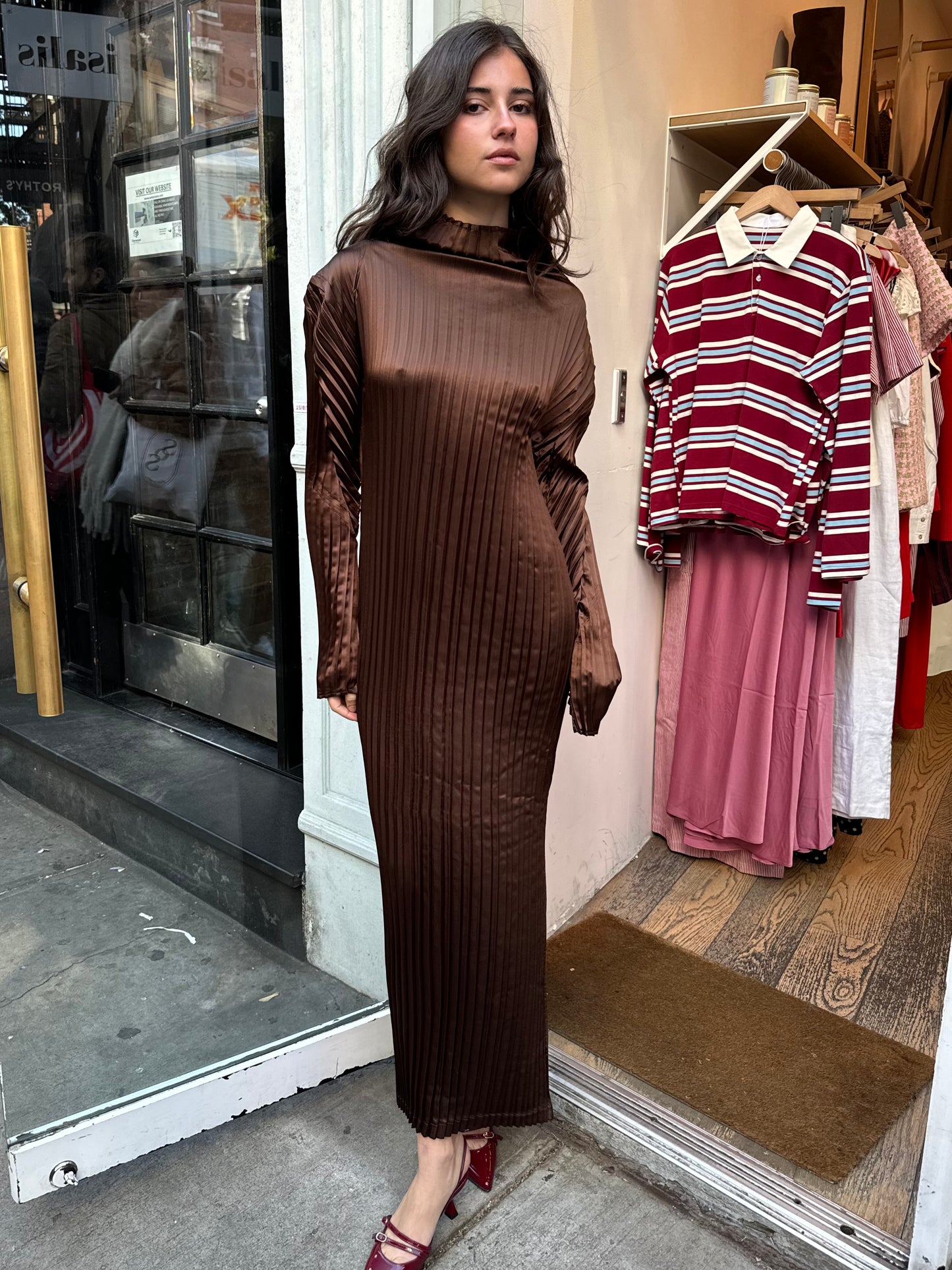 Adonis Dress in Brown