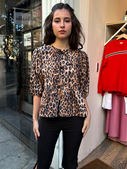 Yasmine Top in Leopard