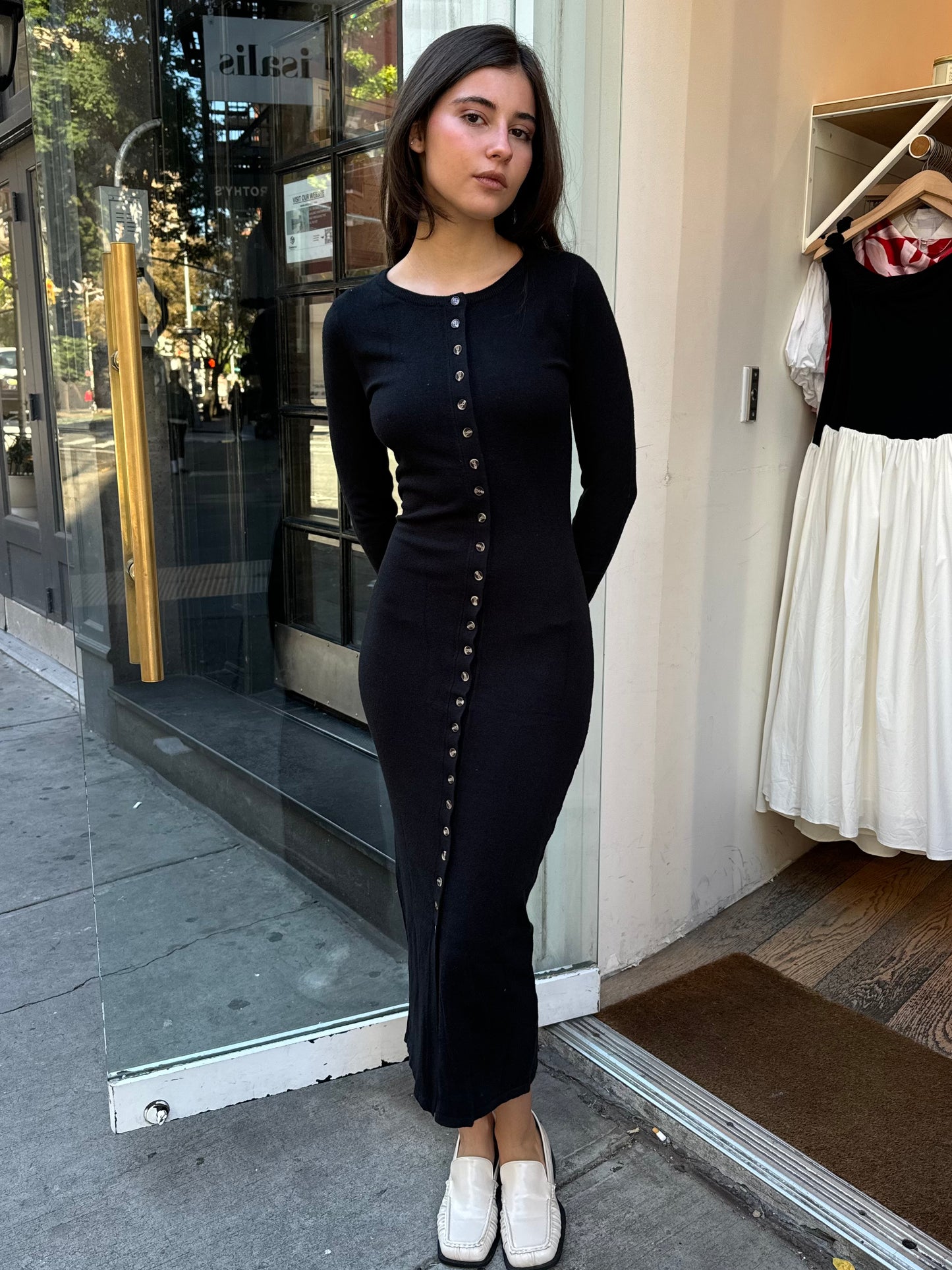 Demi Sweater Maxi Dress in Black