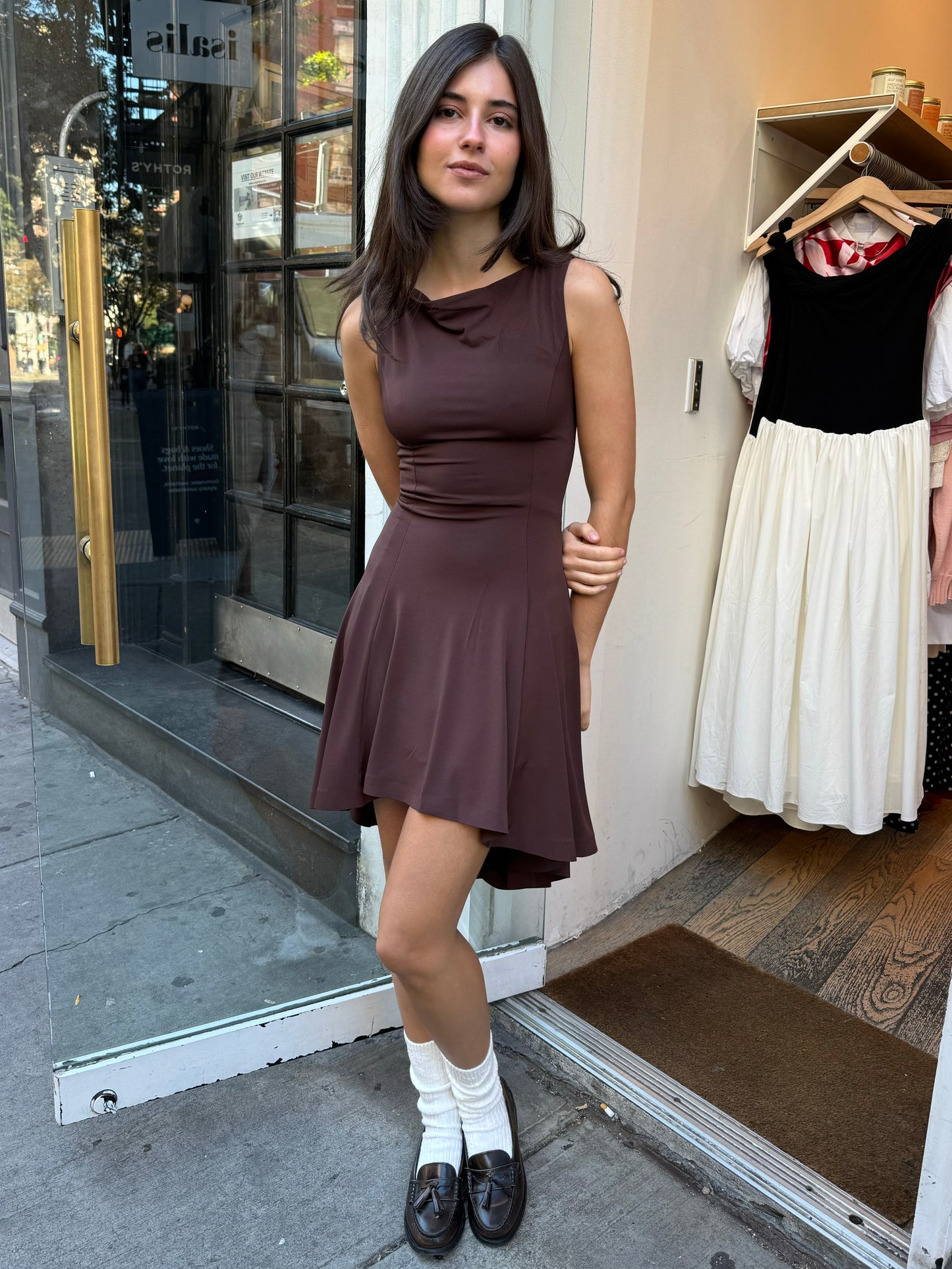 Daye Mini Dress in Chocolate