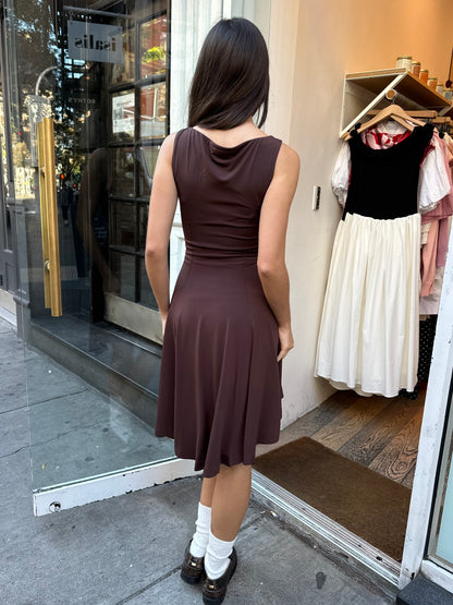 Daye Mini Dress in Chocolate