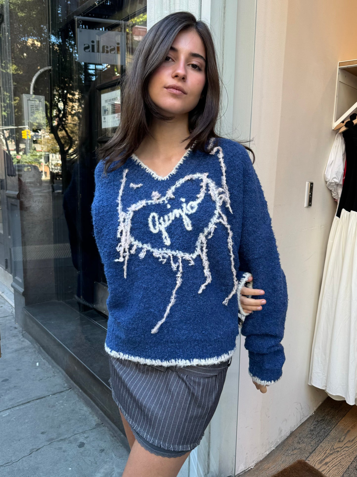 Guizio Heart Sweater in Sapphire