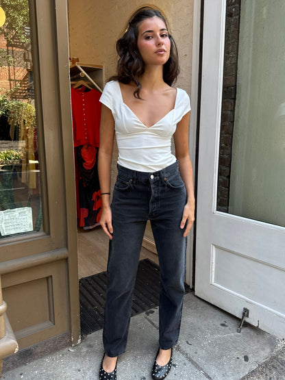 90's Pinch Waist Jean in Hitch