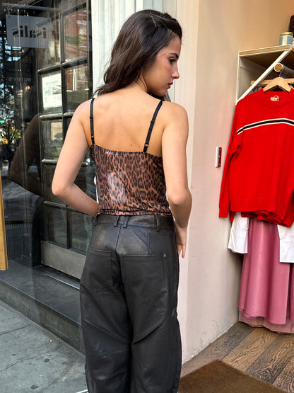 Gigi Mesh Top in Cheetah