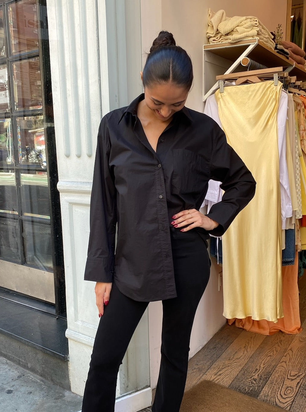 Cocoon Shirt in Black