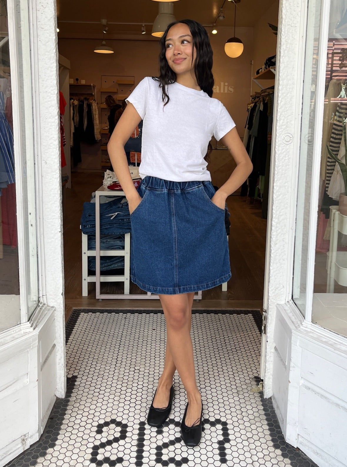 City Skirt in Denim