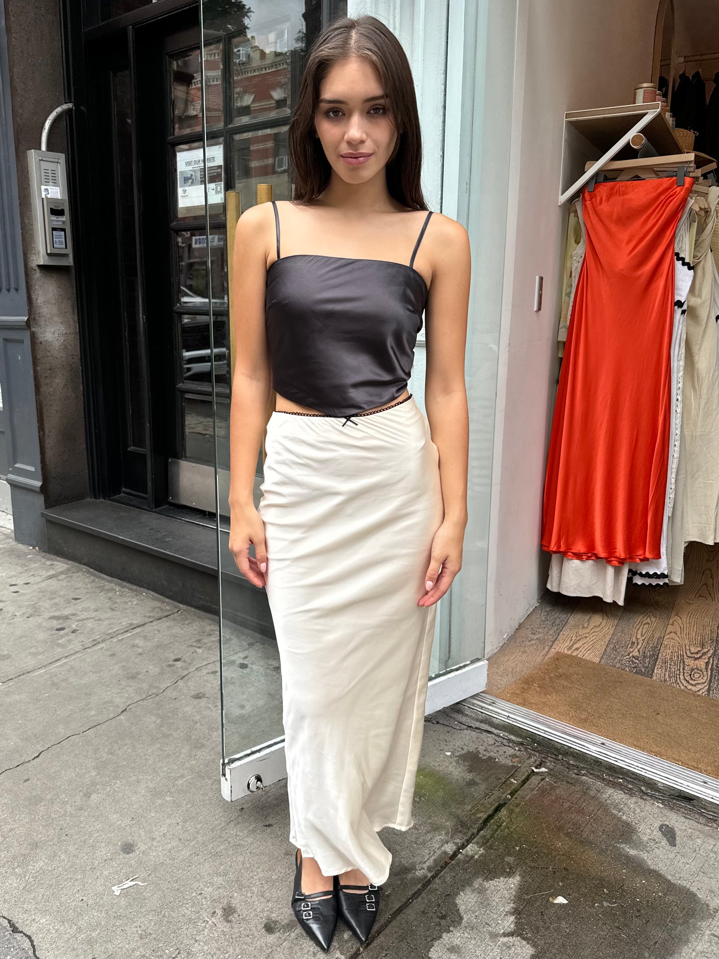 Polk Maxi Skirt in Cream