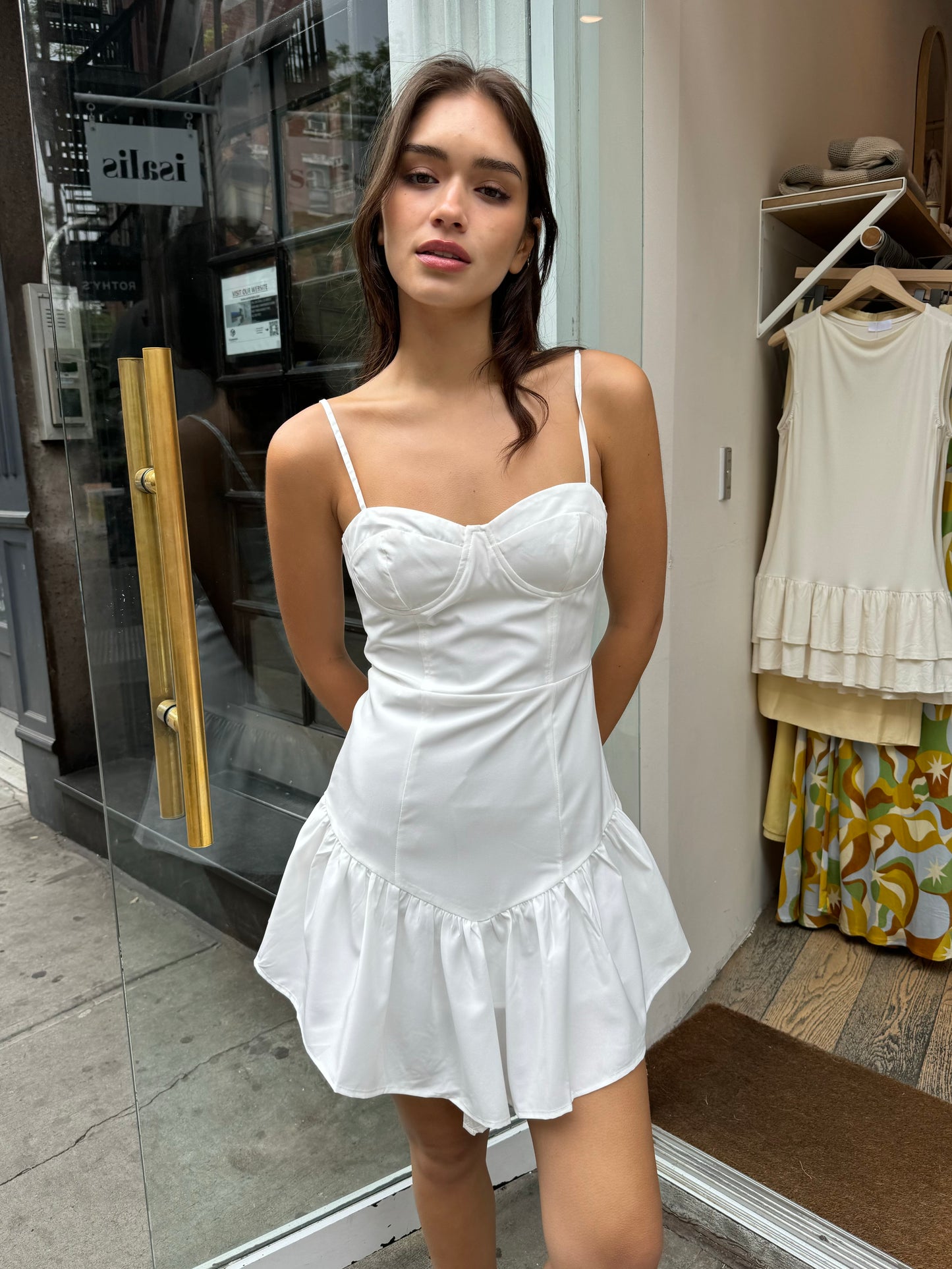 Carlie Mini Dress in White