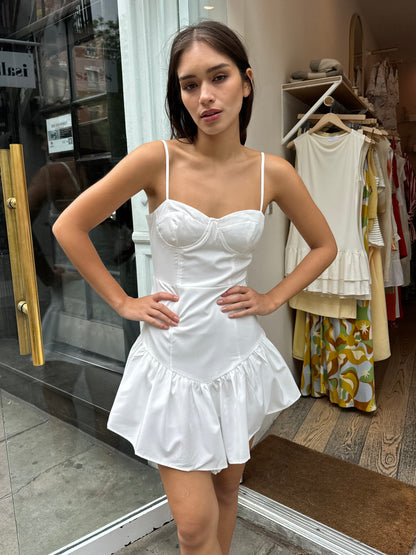 Carlie Mini Dress in White