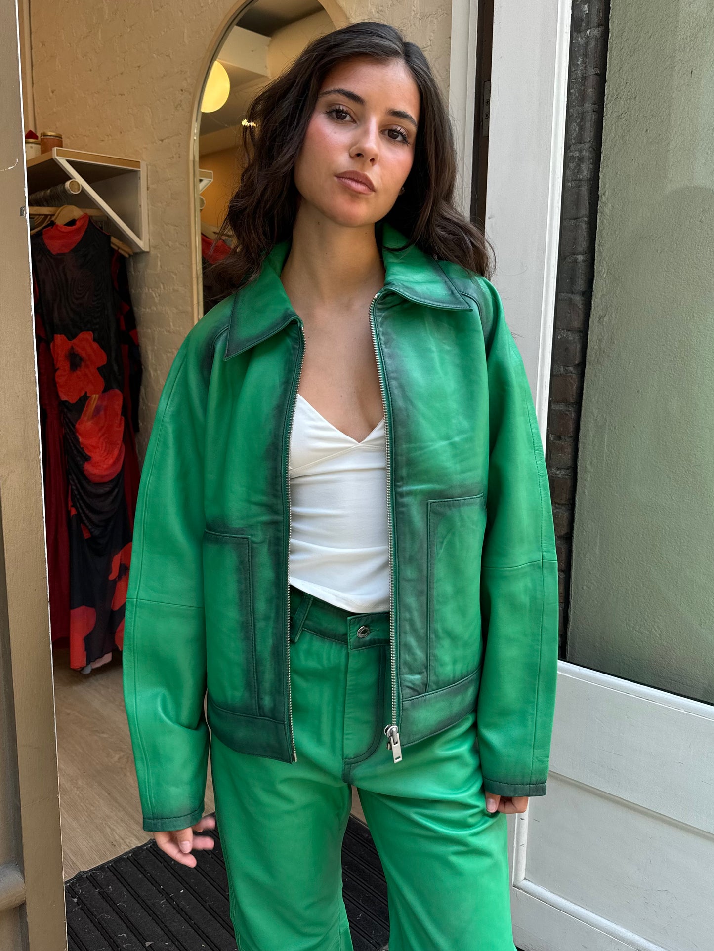 Pompay Jacket in Grass Green