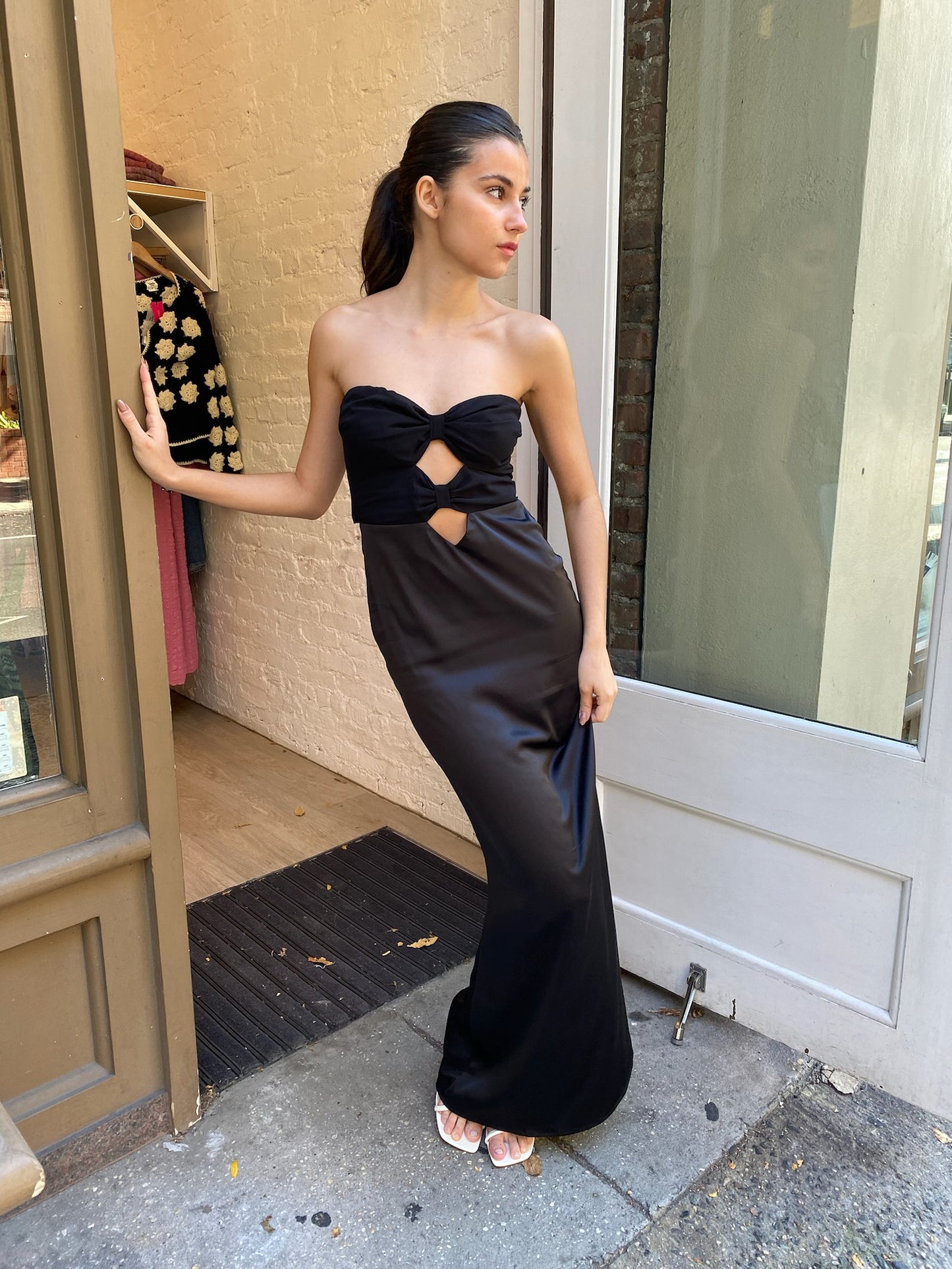 Pierce Strapless maxi Dress in Black