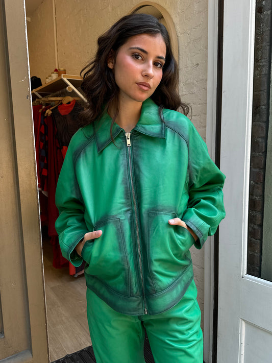 Pompay Jacket in Grass Green