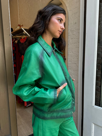 Pompay Jacket in Grass Green