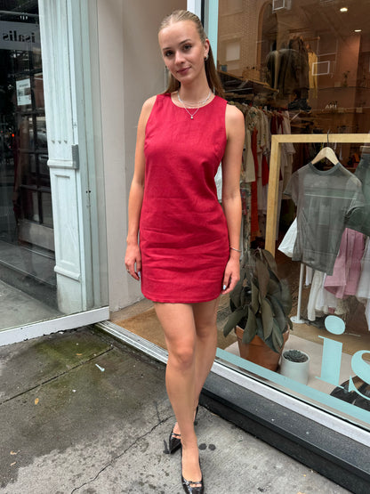 Ellen Mini Dress in Cherry