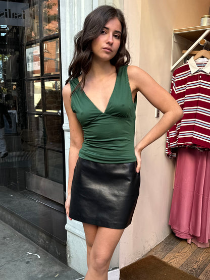 Jackie Top in Hunter Green