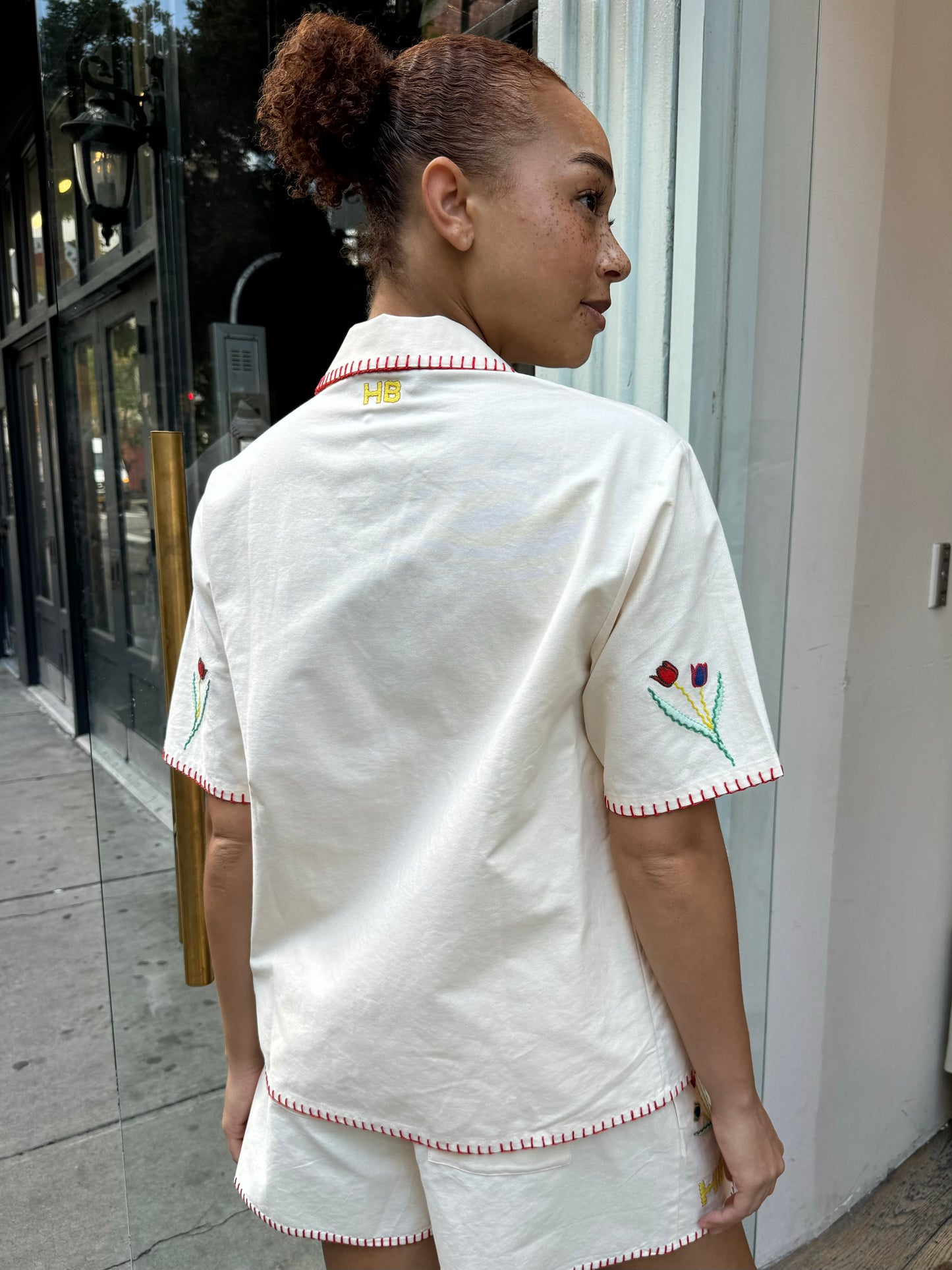 Polly Shirt in Summer Embroidery