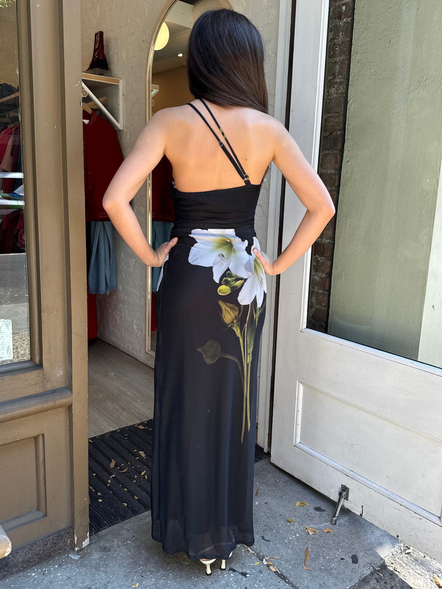 Nicolette Maxi Dress in Black Lily