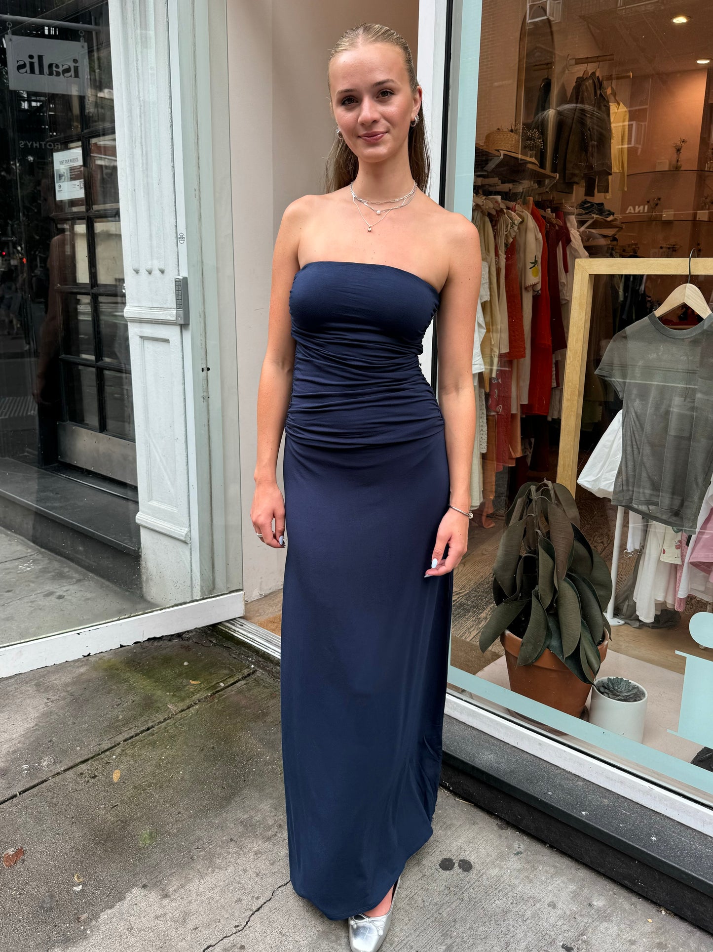 Sasha Strapless Dress in Royal Blue