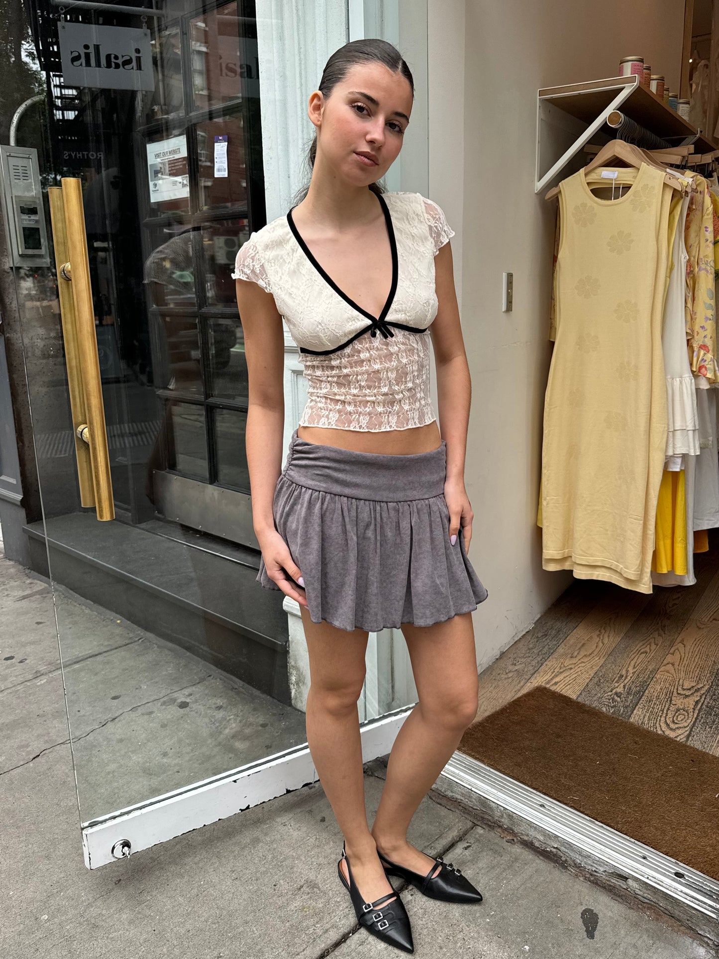 Franny Mini Skort in Ash