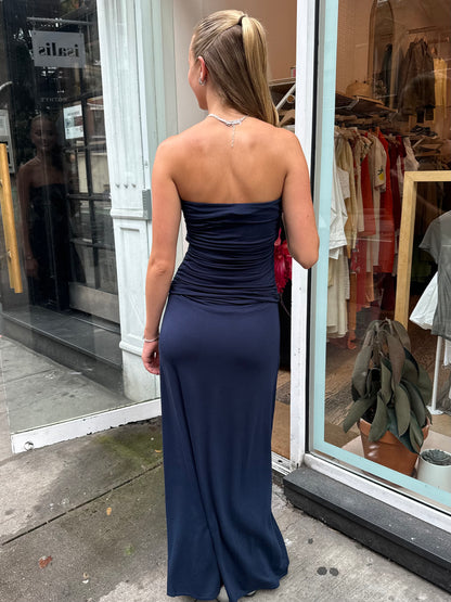 Sasha Strapless Dress in Royal Blue