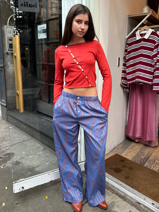 Wallace Striped Pant in Blue