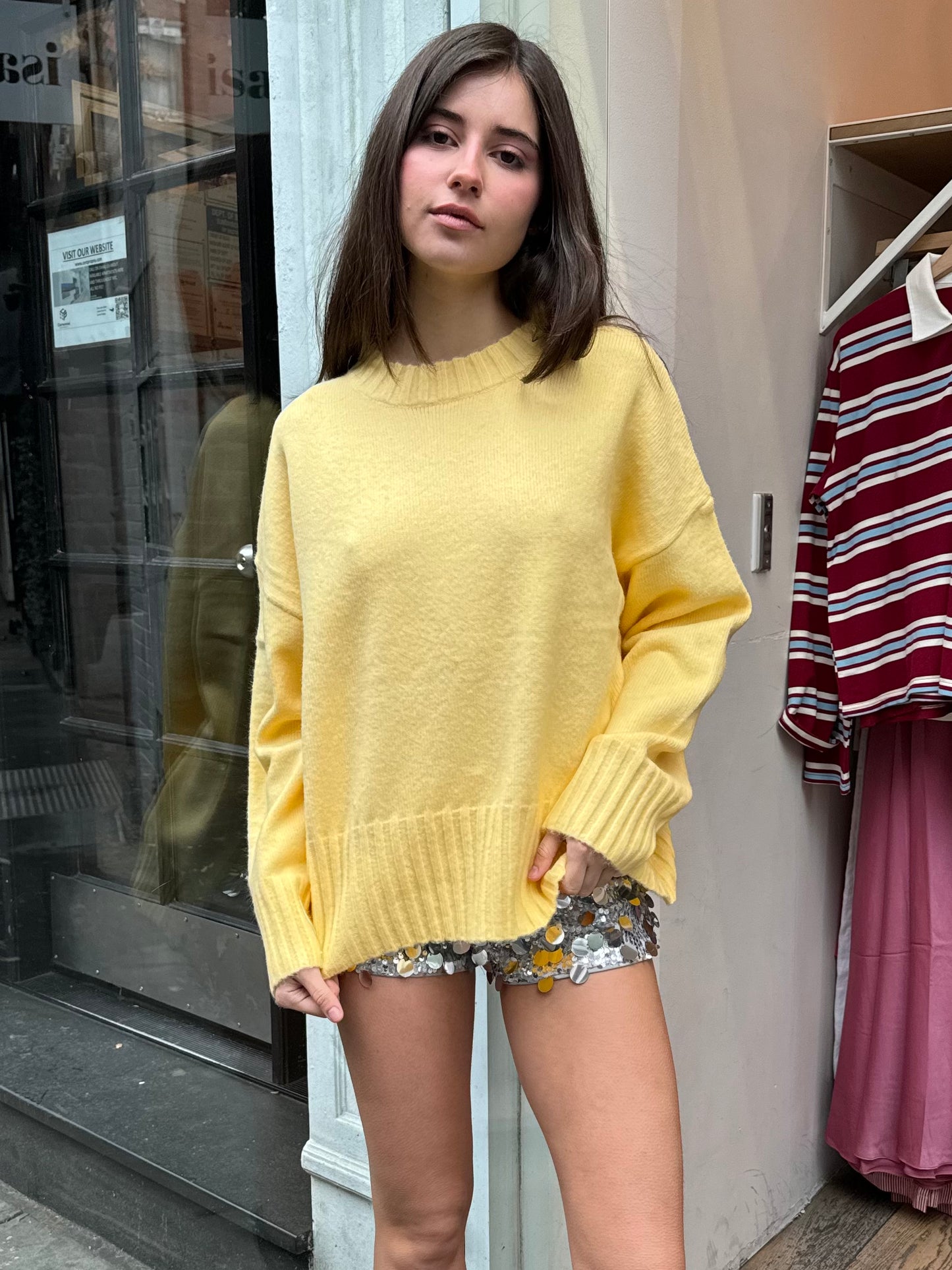 Emmy Sweater in Soft Yellow