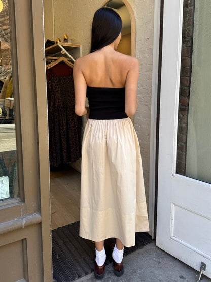 Mavo Tube Top Dress in Pepper & Salt