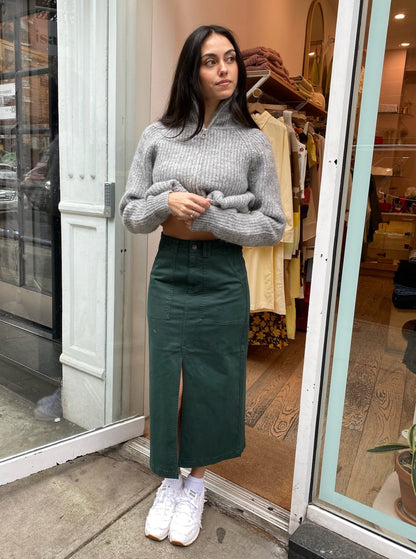 Pamela Utility Midi Skirt in Pine