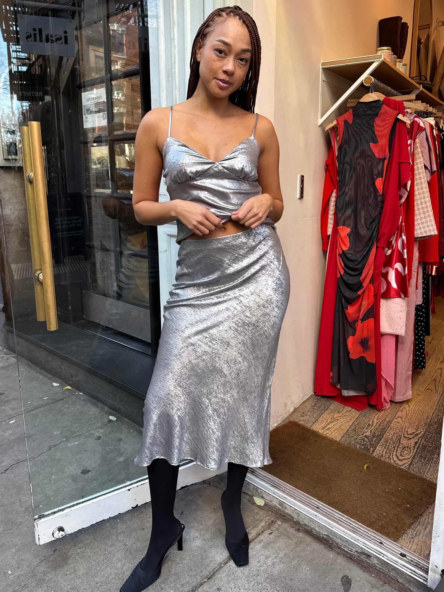 Lucien Skirt in Chrome