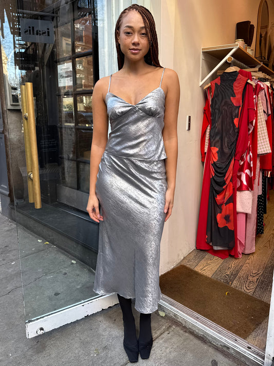 Lucien Skirt in Chrome