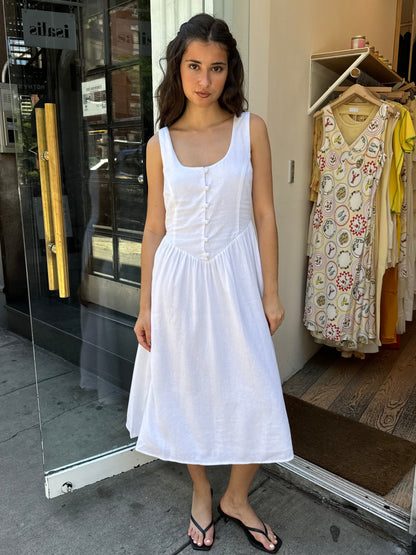 Leonie Dress in Vintage White