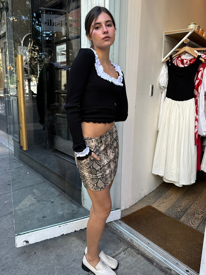 Zena Mini Skirt in Snake