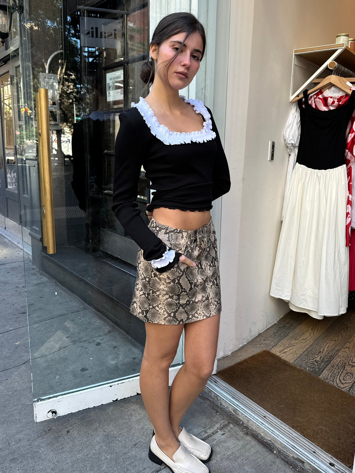 Zena Mini Skirt in Snake