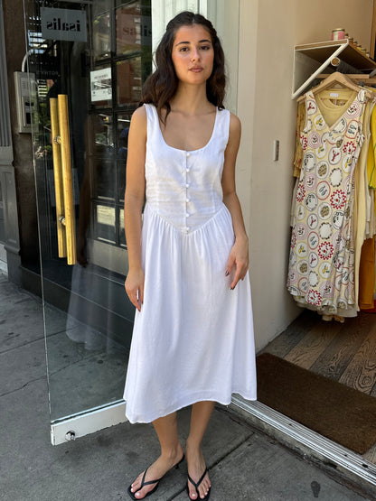 Leonie Dress in Vintage White