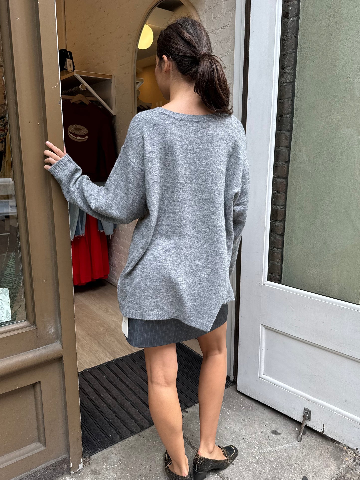 Owen Reversable Cardigan in Slate