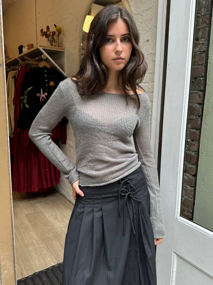 Olive Sweater in Charcoal