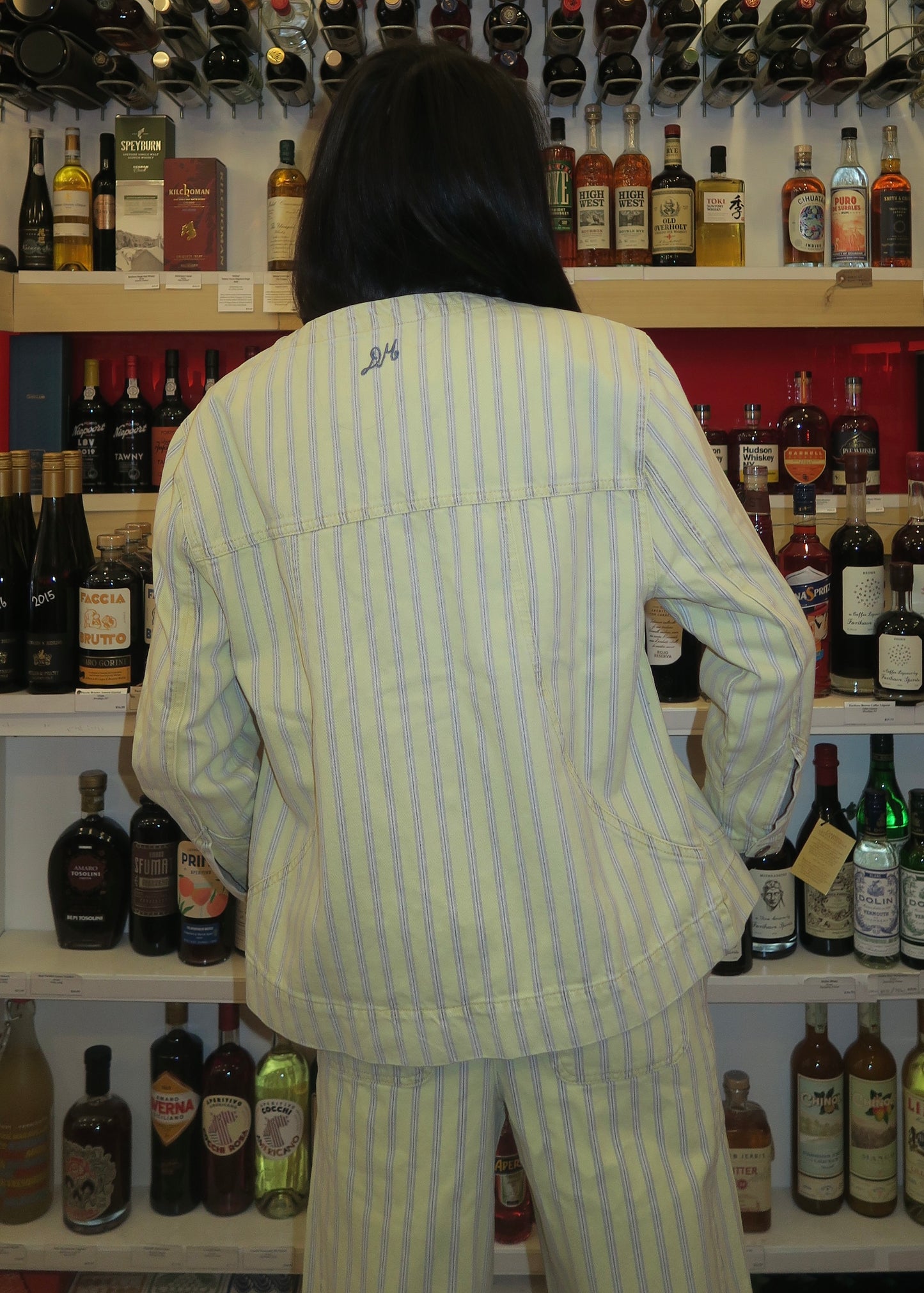 Luca Jacket in Yellow Stripe