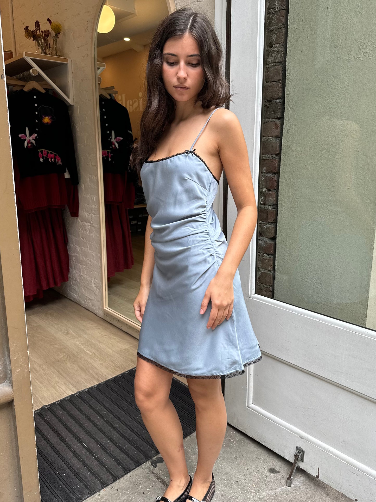 Honor Dress in Slate Blue