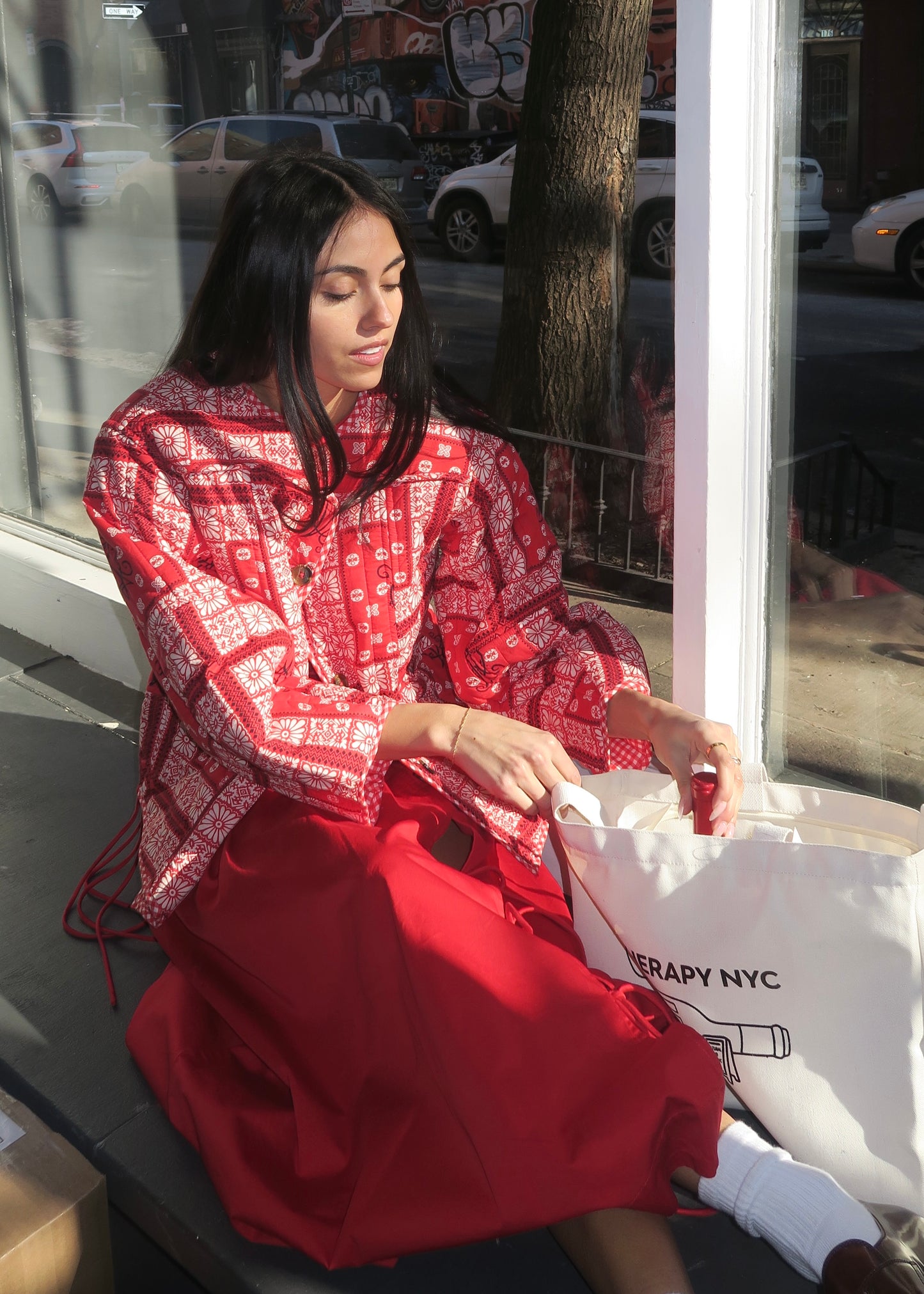 Macy Jacket in Red Bandana